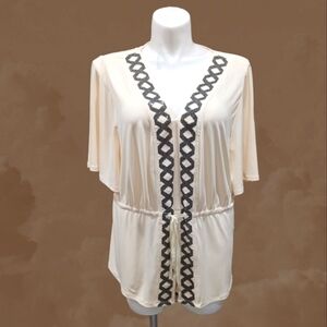 Cream Roman Casual Tunic Women's Sz 16